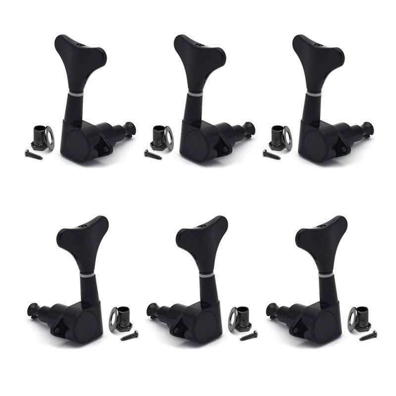 Bass metal knob electric bass string knob fishtail closed bass string knob twist quasi knob black scroll
