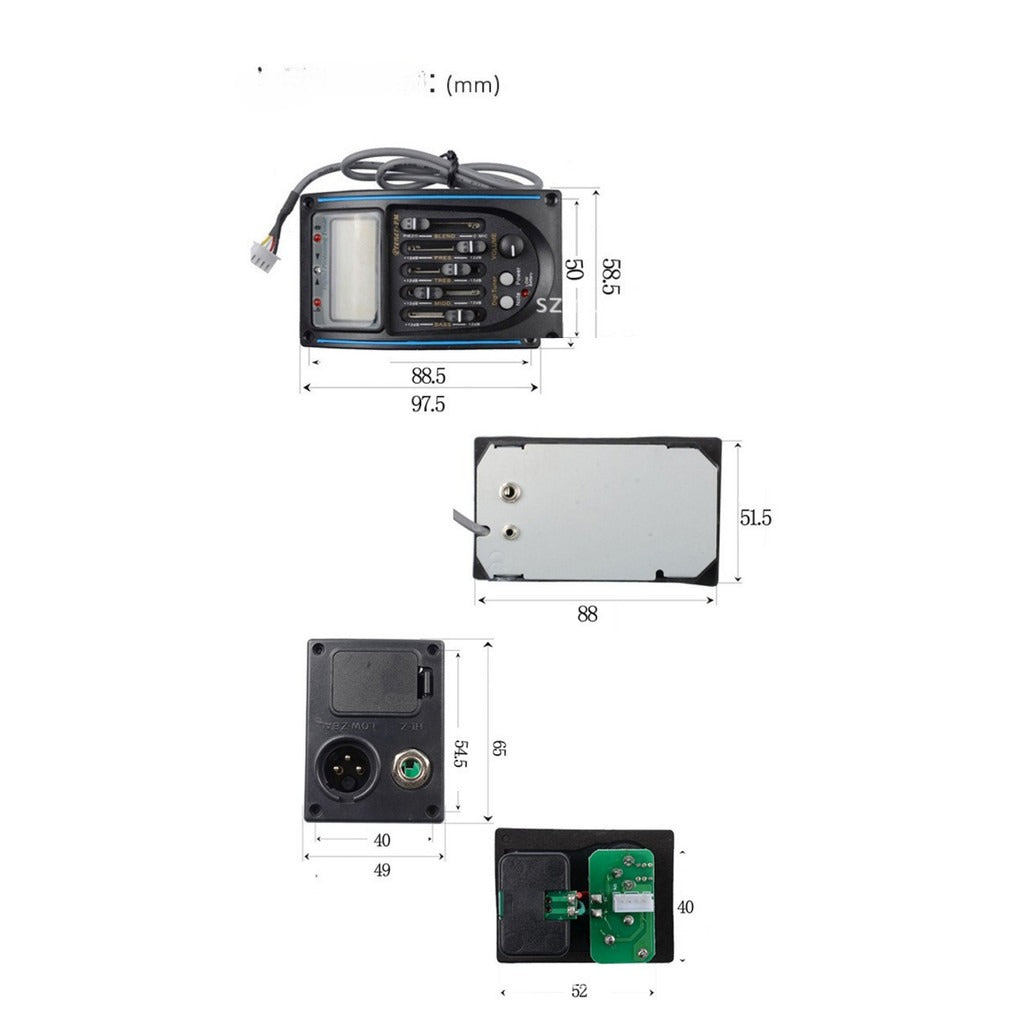 5-Band LC-PM pickup LC-5 original sound guitar EQ piezoelectric pickup with microphone tuning