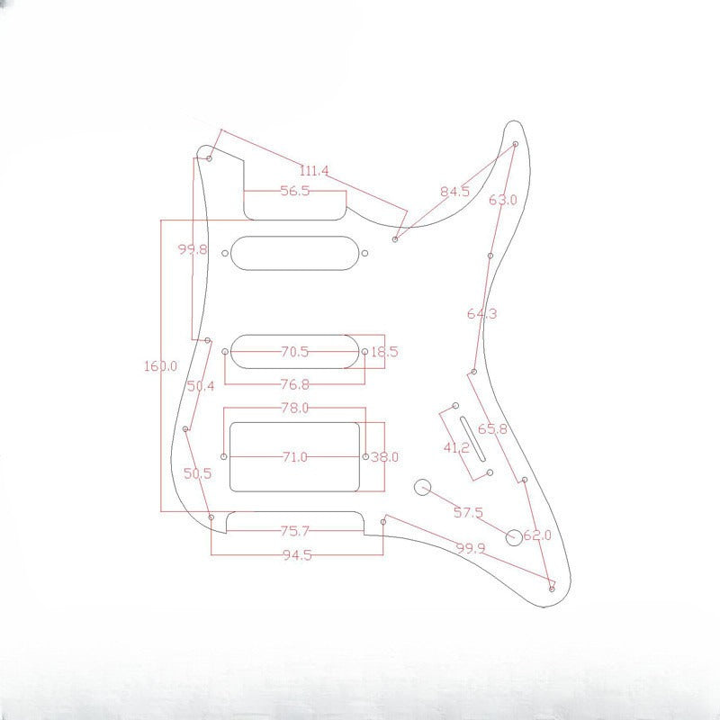 For Yamaha single, single, and double guards with back cover + 20 chrome-plated screw guitar guards