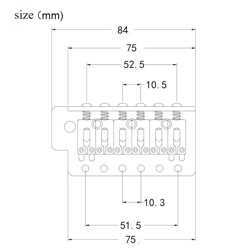 Musical Instrument Guitar Accessories High Quality Single Shake Vibrato System Electric Guitar Single Shake Bridge SQ ST Single Shake Vibrato System
